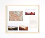 (Map) Wanders in the Great Mountains (map, text, images) Ink-jet prints of map, C. D. Friedrich paintings, fabricated bookpage, wood frame, glass, 58,5x70cm. 2011